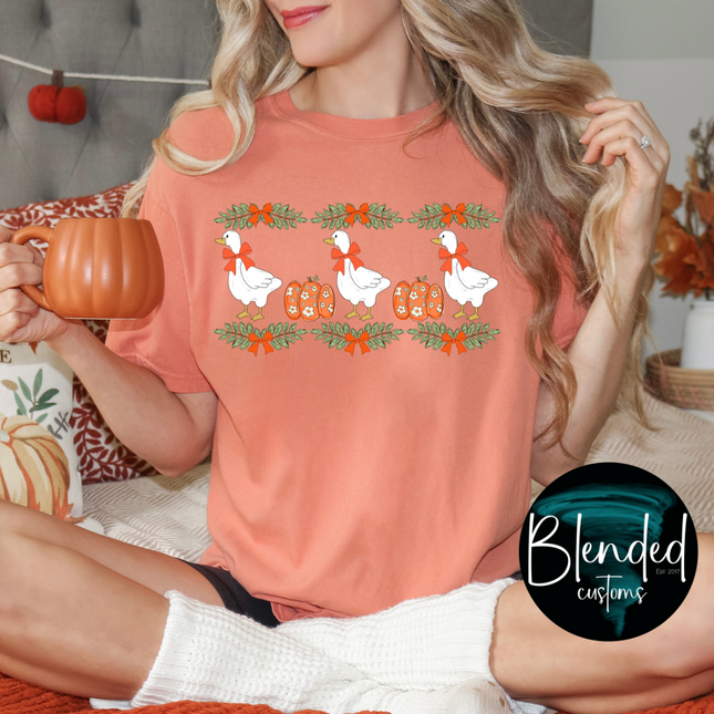 Pumpkin Geese DTF Transfer