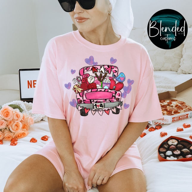 Valentine's Truck DTF Transfer