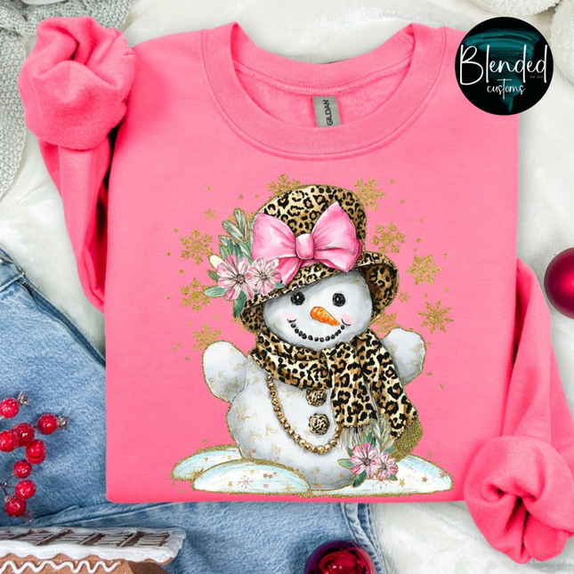 Leopard Print Snow Lady DTF Transfer