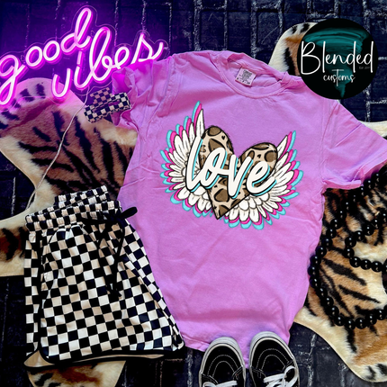 Love Leopard Wings DTF Transfer