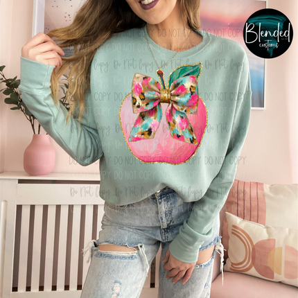 Personalized Painted Teacher Apple DTF Transfer