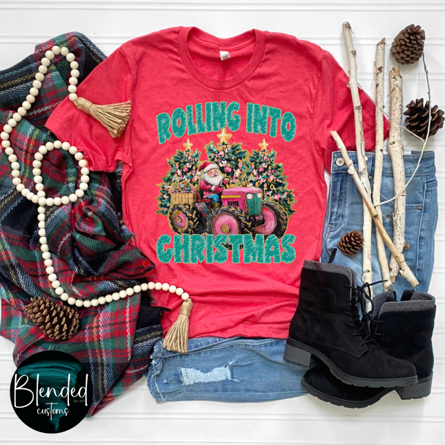 Rolling Into Christmas DTF Transfer