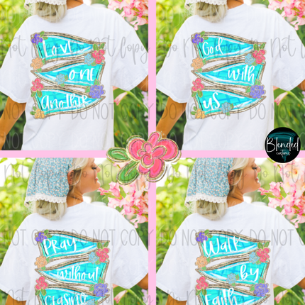 Faith Pennants Front Back DTF Transfer