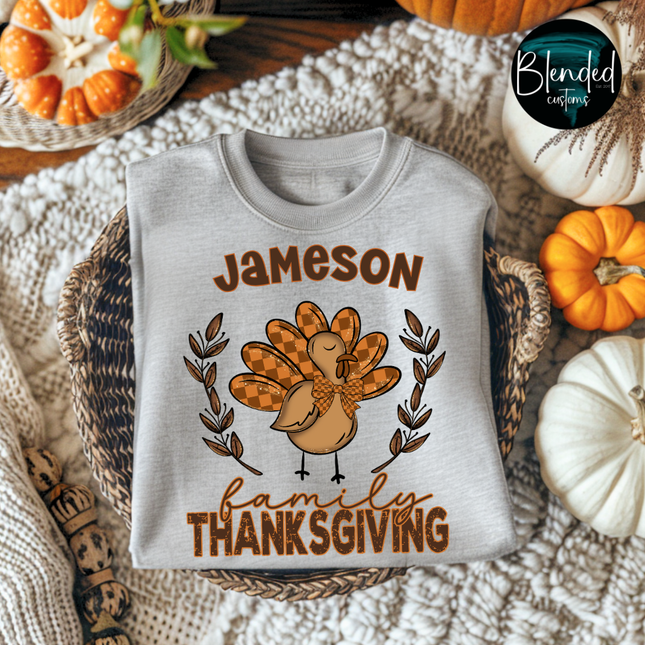 Family Thanksgiving Custom DTF Transfer