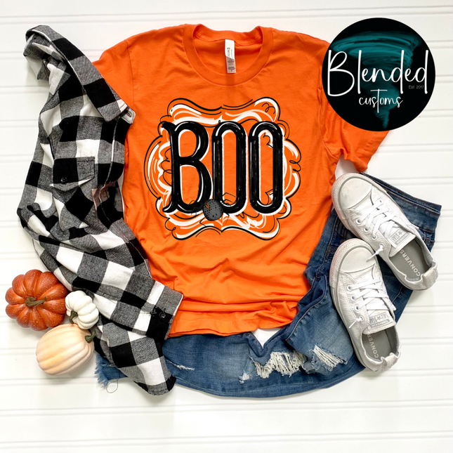 Boo Halloween Frame DTF Transfer