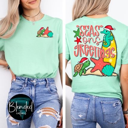 "Seas"ons Greetings DTF Transfer