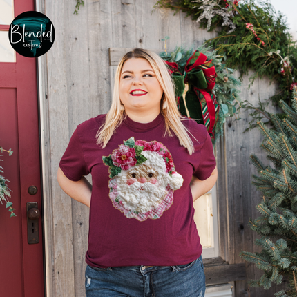 Christmas Quilted Santa DTF Transfer