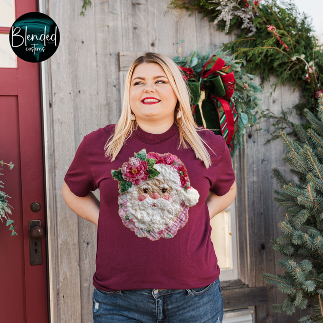 Christmas Quilted Santa DTF Transfer