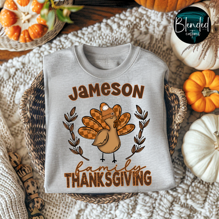Family Thanksgiving Custom DTF Transfer