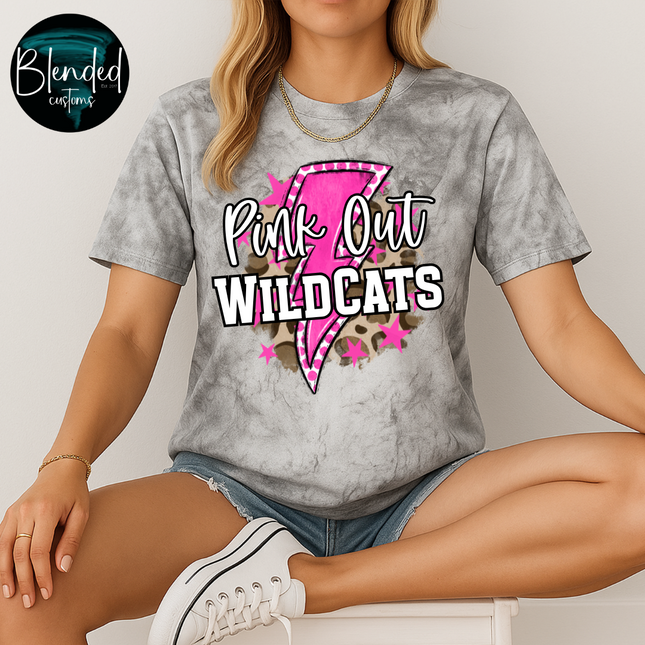 Pink Out Mascot Bolt DTF Transfer