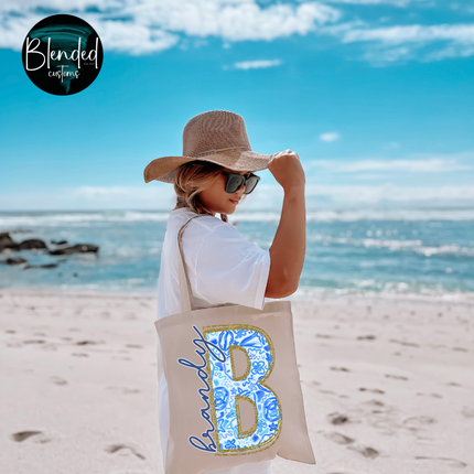 Blue Seas Name Letter DTF Transfer