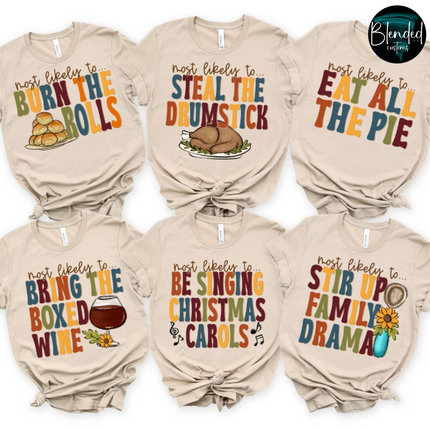 Most Likely Thanksgiving Dinner DTF Transfer