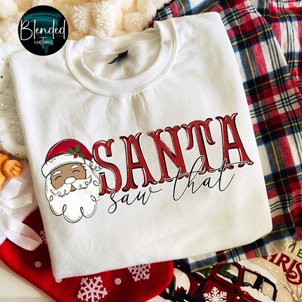 Santa Saw That DTF Transfer – Blended Customs