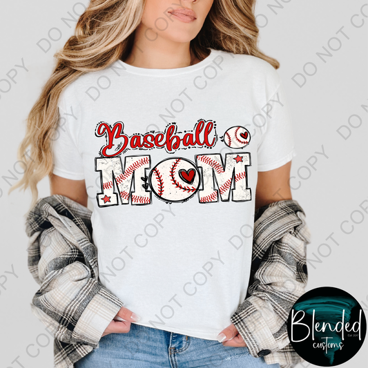 Baseball Mom DTF Transfer