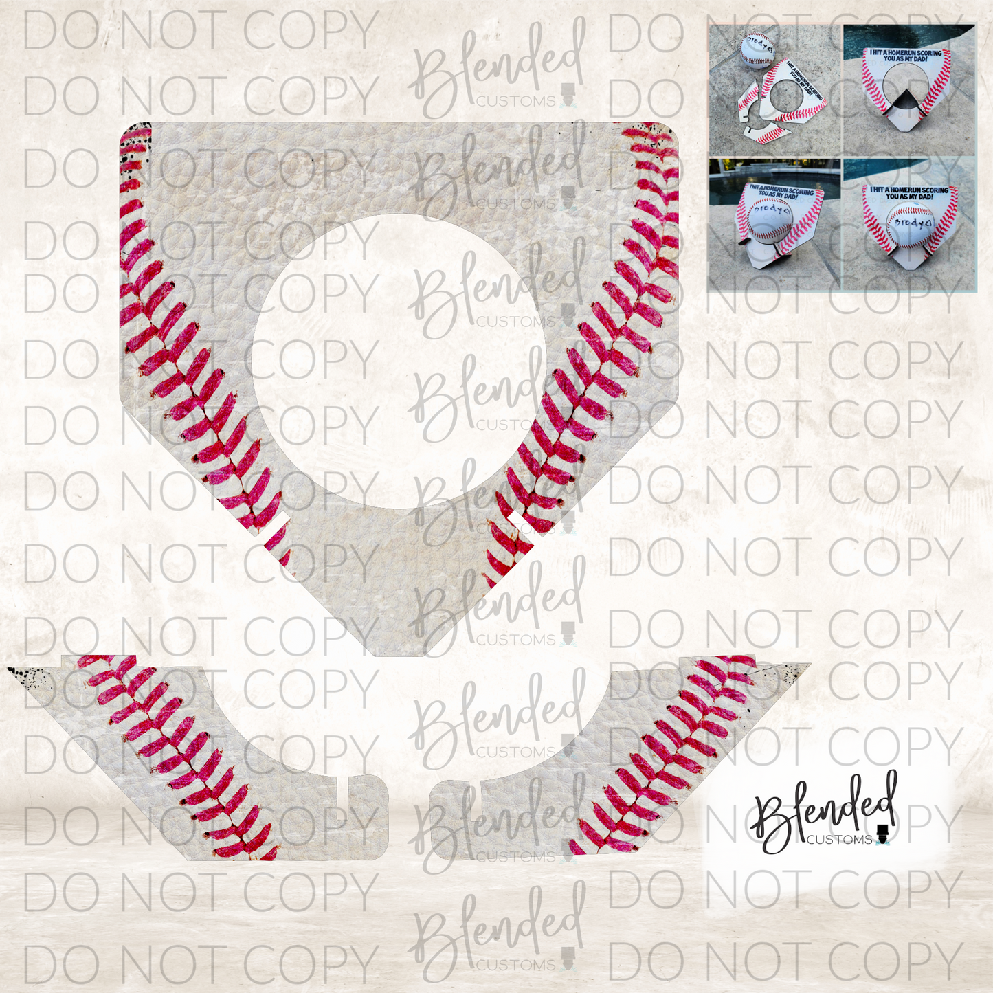 Baseball Display Blank PNG Download