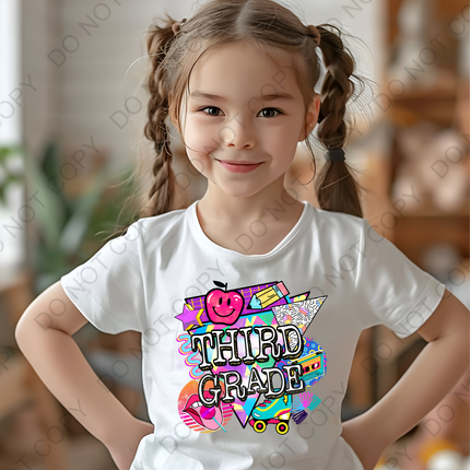 3rd Grade 90's Themed Back to School Direct to Film Transfer