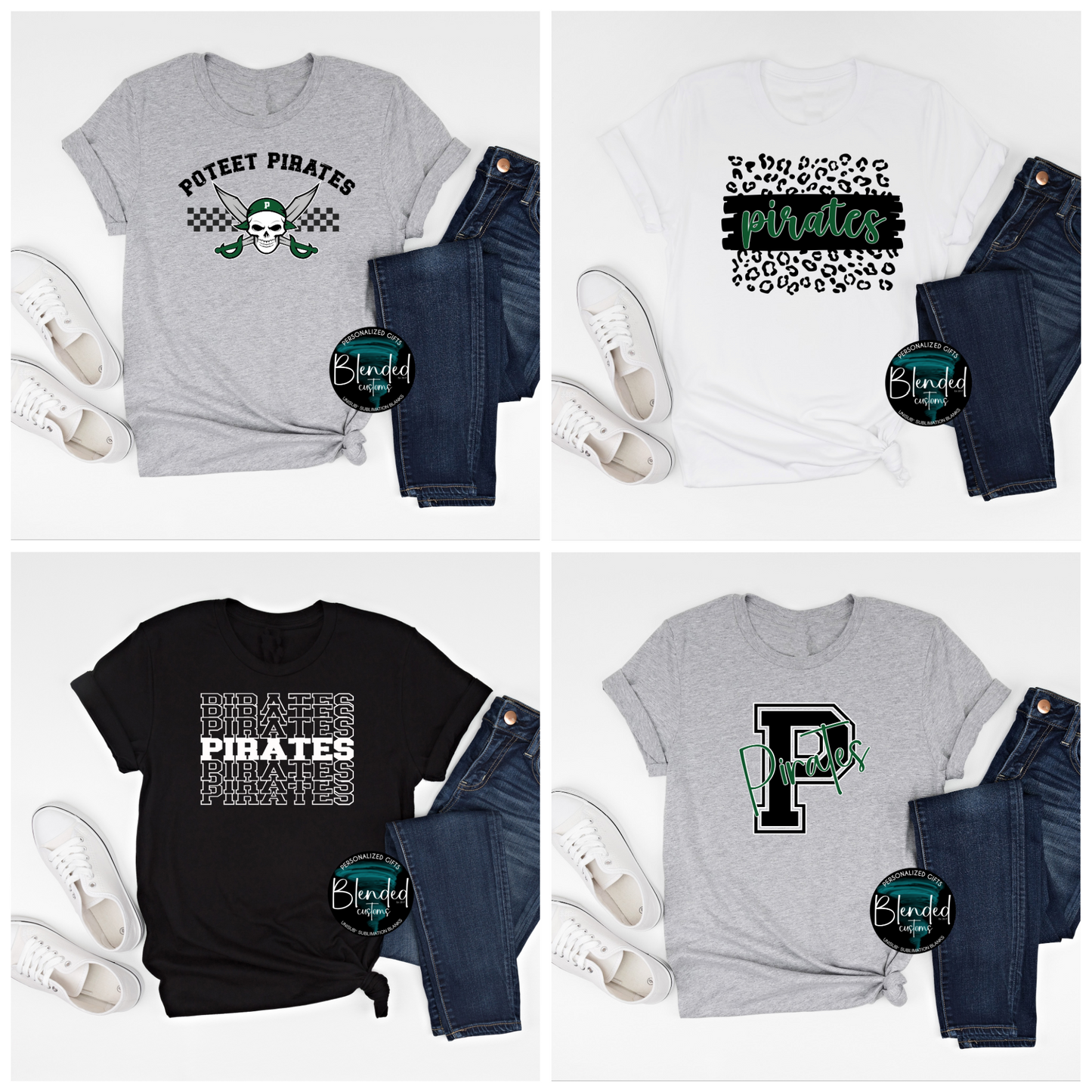 Poteet Pirates School T-Shirt