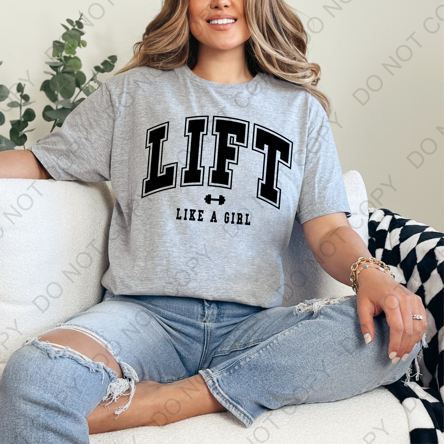 Black Lift Like A Girl DTF Transfer