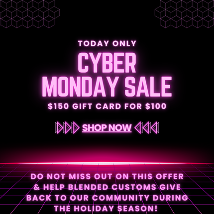 🎁 Blended Customs Donation Drive Gift Cards Are Here! 🎁