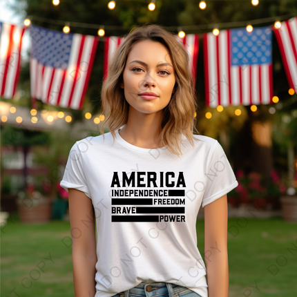 America Black Direct to Film Transfer