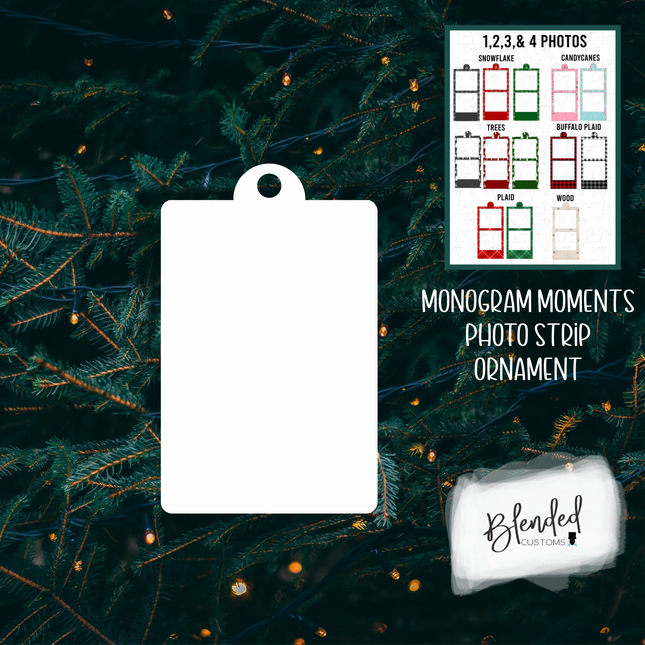 MM Photo Strip Sublimation Christmas Ornament