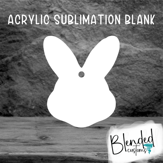 Acrylic Sublimation Bunny Head- Set of 10