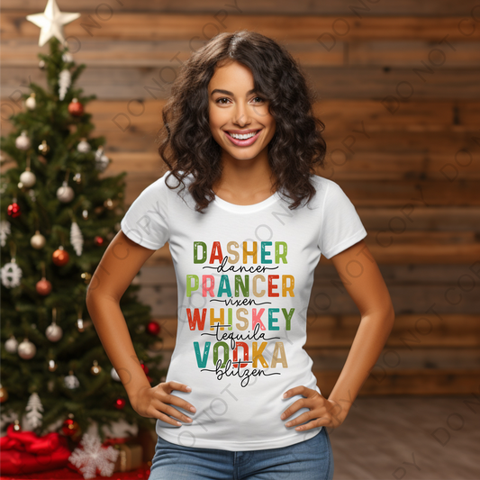 Dasher, Dancer, Vodka Direct to Film Transfer