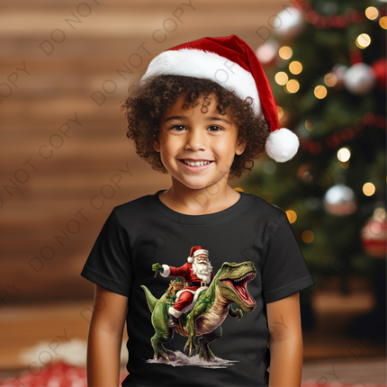 Santa & T-Rex Direct to Film Transfer