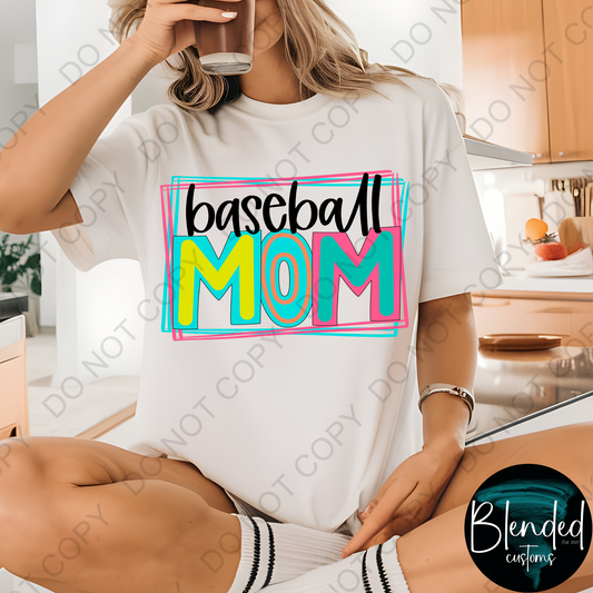 Baseball Mom DTF Transfer