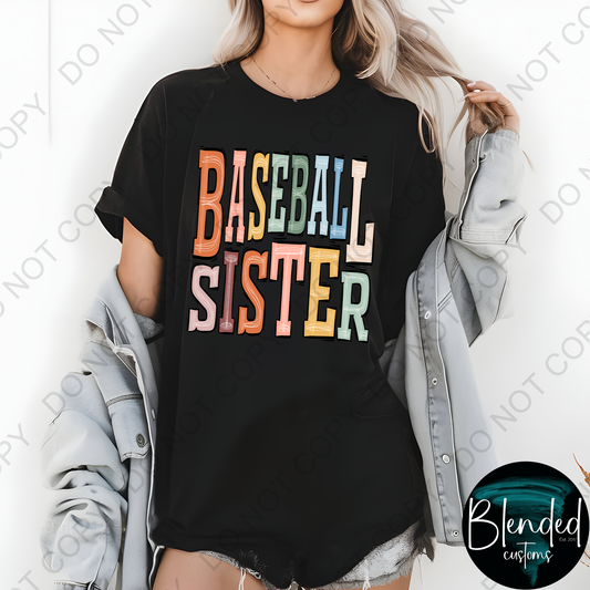 Baseball Sister DTF Transfer