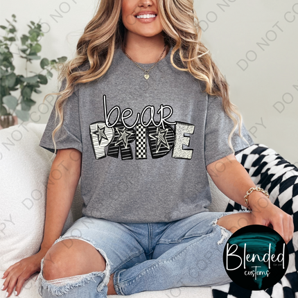 Bear Pride Word Art DTF Transfer