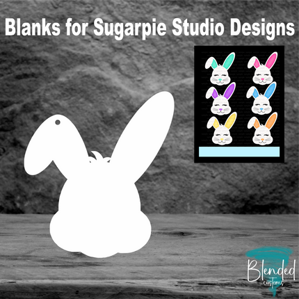 SugarPie Studios Bunny Head Bag Tag - Set of 10