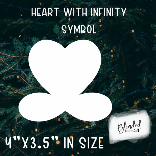 Heart with Infinity Symbol Sublimation Blank