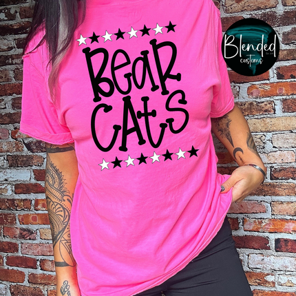 Black and White Stars Mascot Custom DTF Transfer