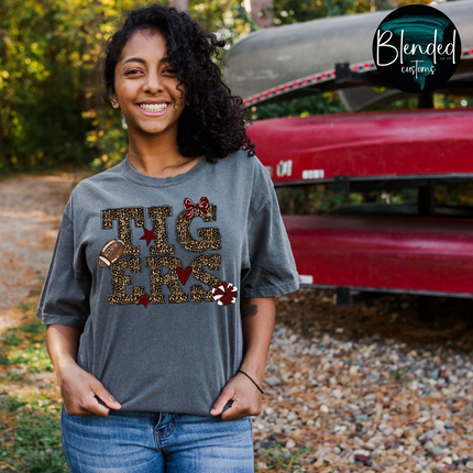 Stacked Leopard Mascot DTF Transfer - Custom Transfer TAT 24-48 Hours