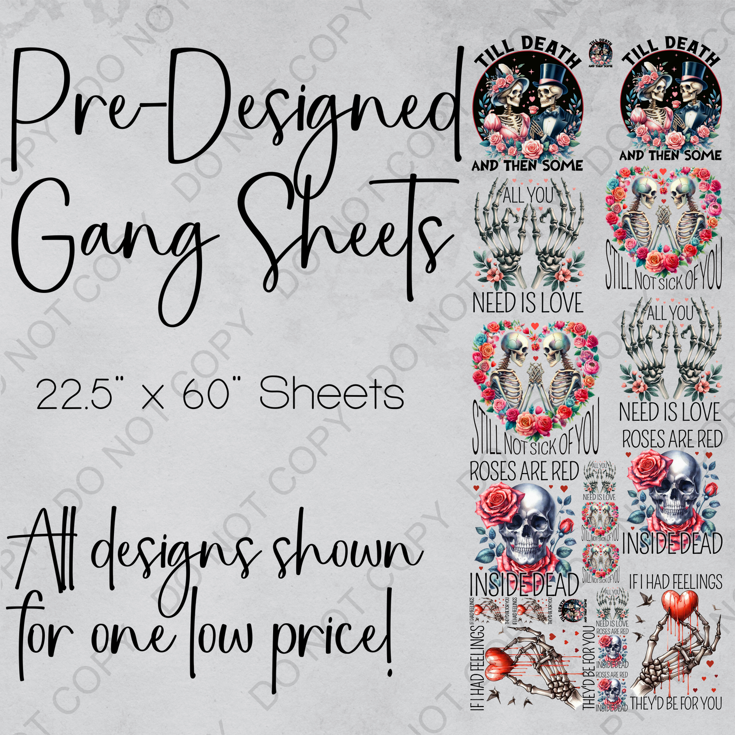 22.5" x 60" Pre-Made Gang Sheet - Valentine's Day 6