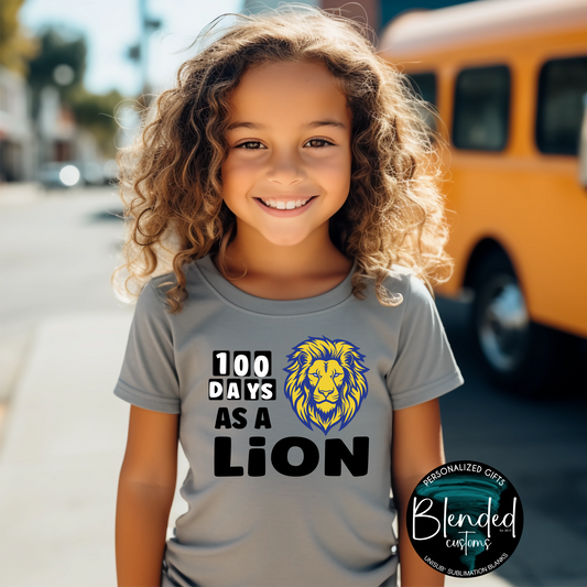 100 Days of School As A Lion Shirt