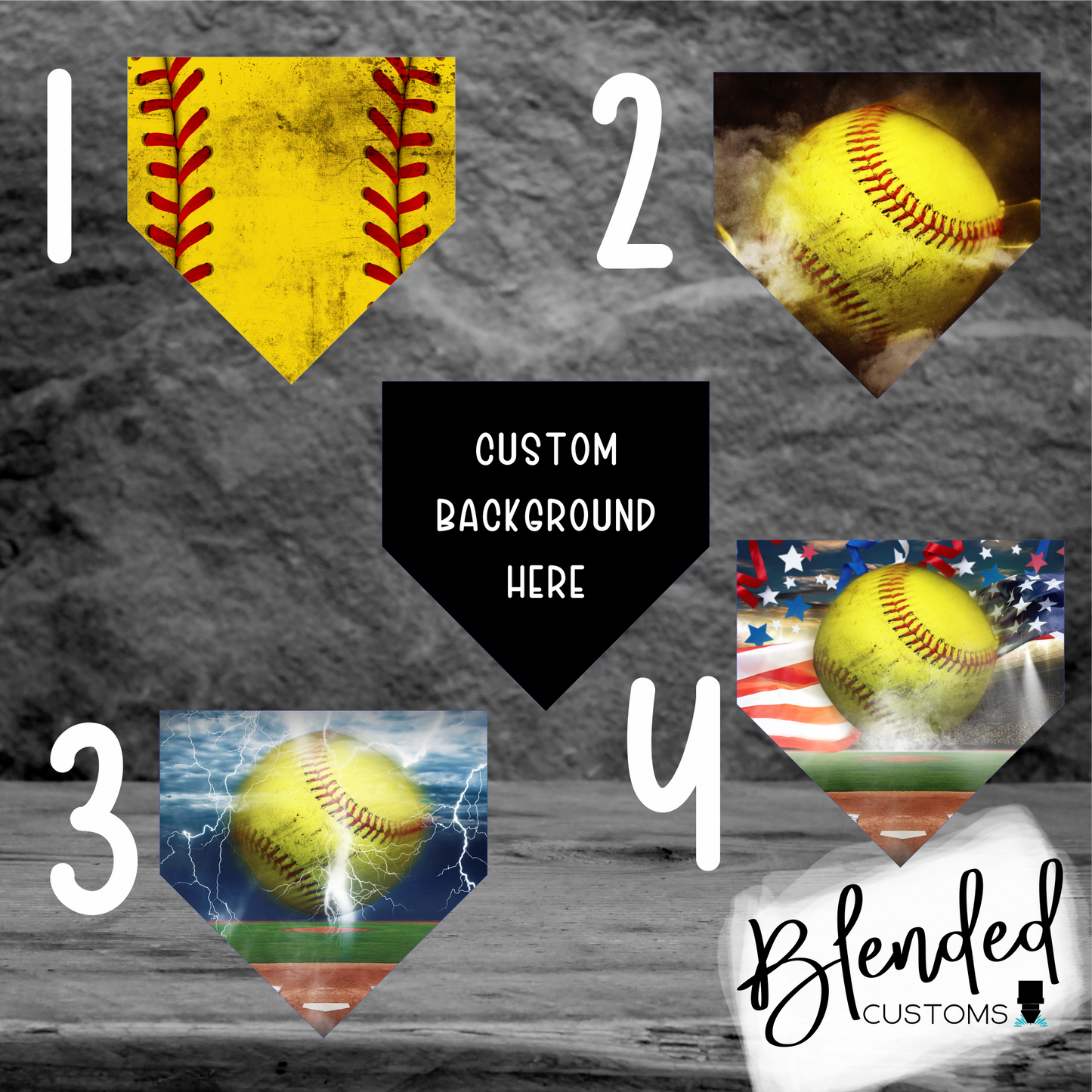 Personalized Softball Home Plate Plaque