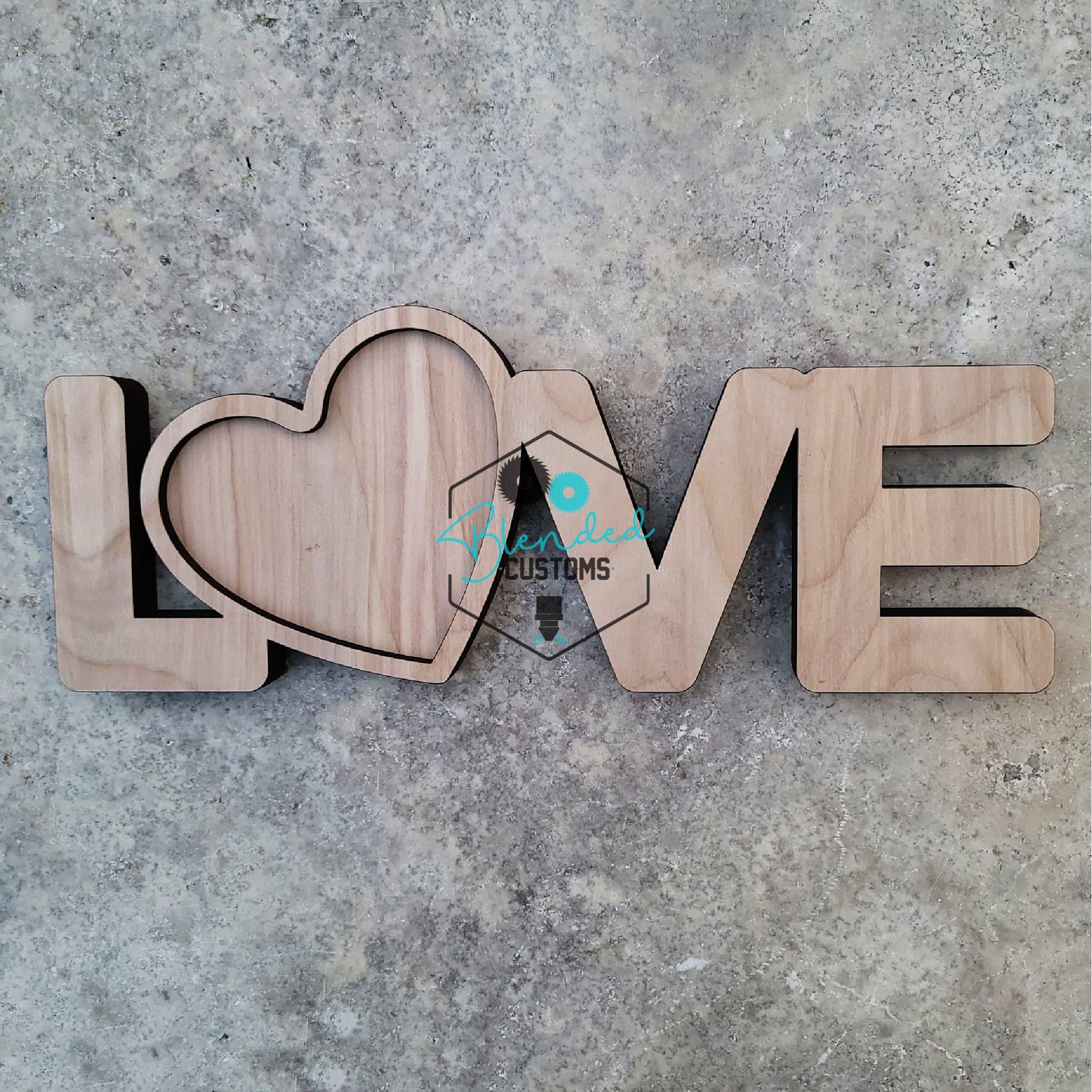 Sublimation Blank Ornaments Valentines Day Heart Wooden MDF Board