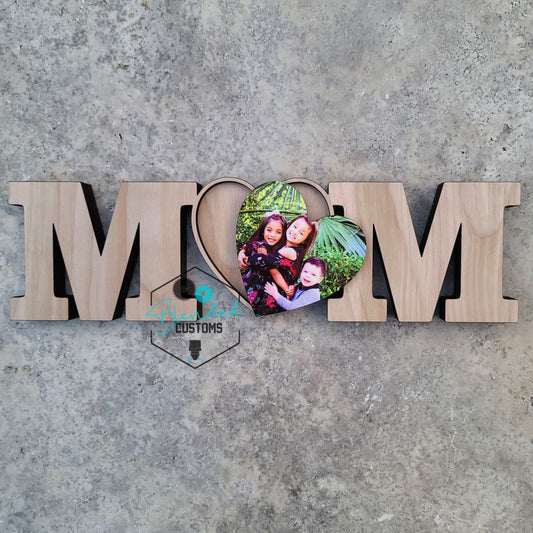 Mom Sublimation Blank with Wood Frame