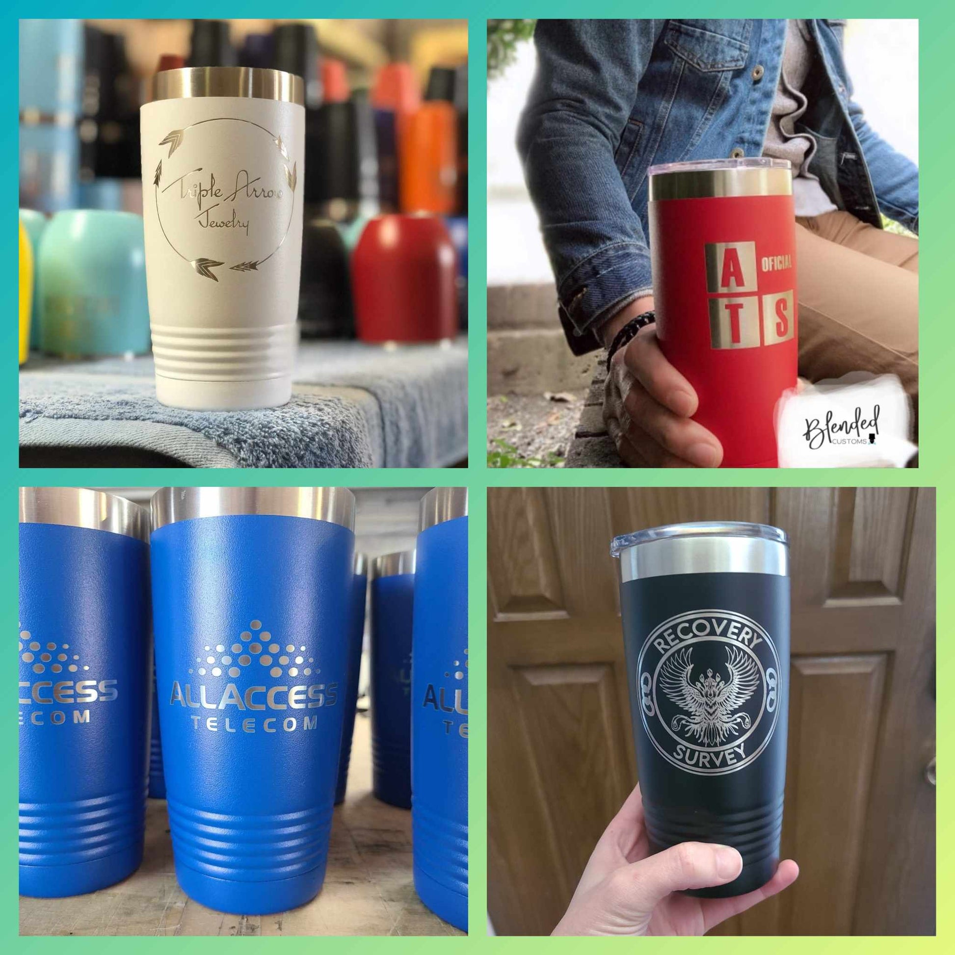 Personalized Wave Water Bottle - EngraveCo