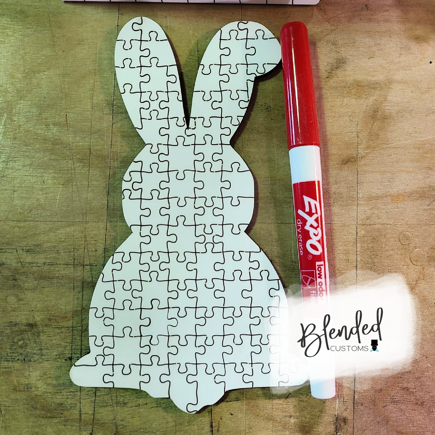 MM Bunny Easter Tag Unisub® Micro Puzzle Blank