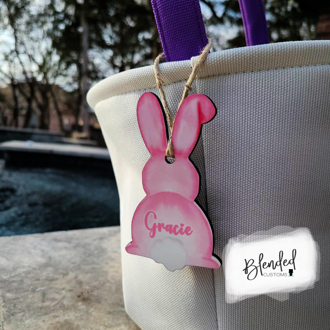 MM Bunny Easter Basket Tag Sublimation Blank - Set of 10