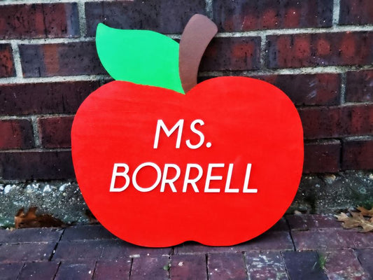 18" Apple Wood Name Sign