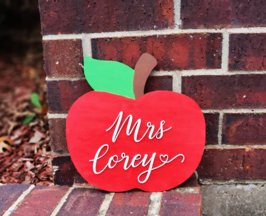 24" Apple Wood Name Sign