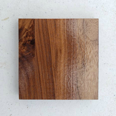 Business Logo Black Walnut Coasters - Set of 4