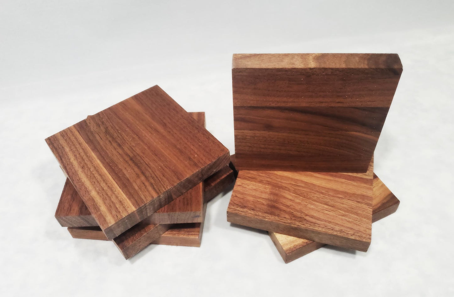 Business Logo Black Walnut Coasters - Set of 4