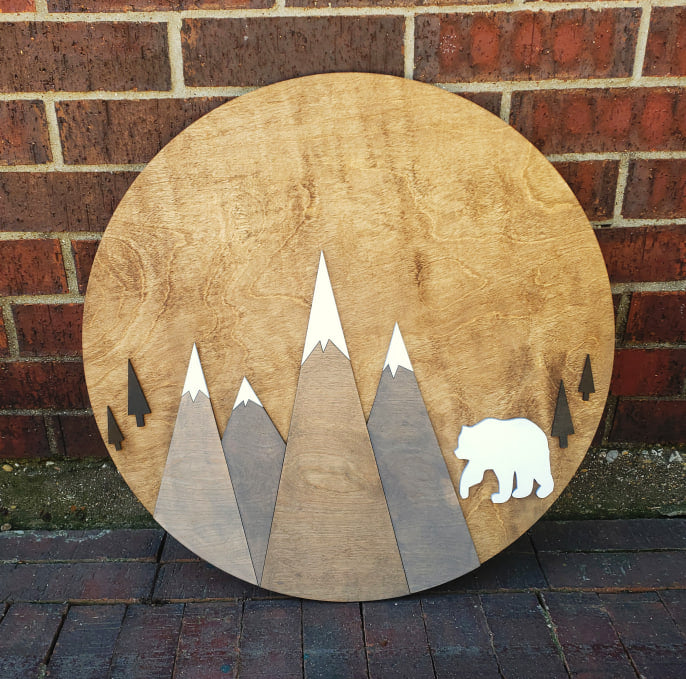 18" Round Forest Name Sign