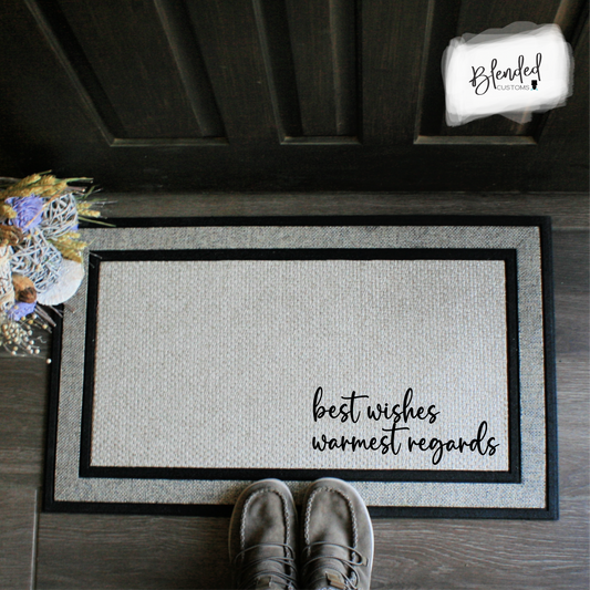 Best Wishes, Warmest Regards Doormat Digital Design