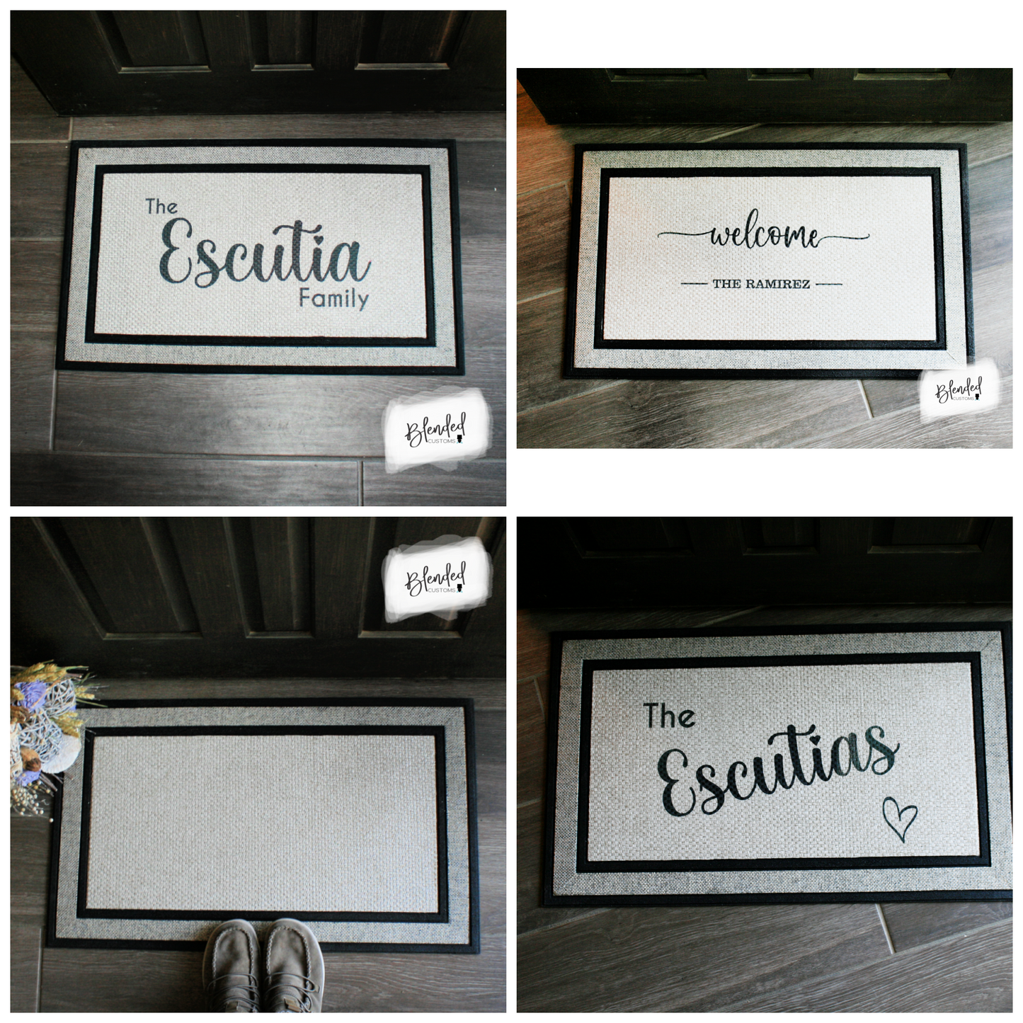 Personalized Farmhouse Name Doormat